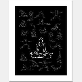 White Chalk Yoga Posters and Art